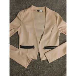Peachy cream blazer top